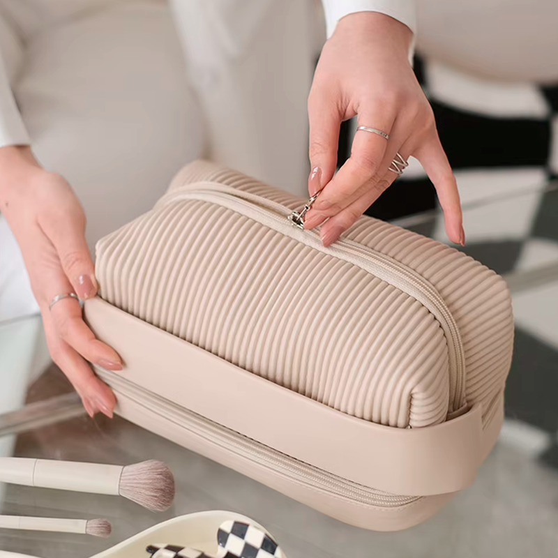 Double Linen Wash Bag