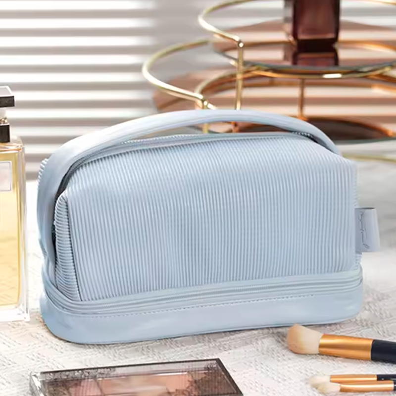 Double Linen Wash Bag