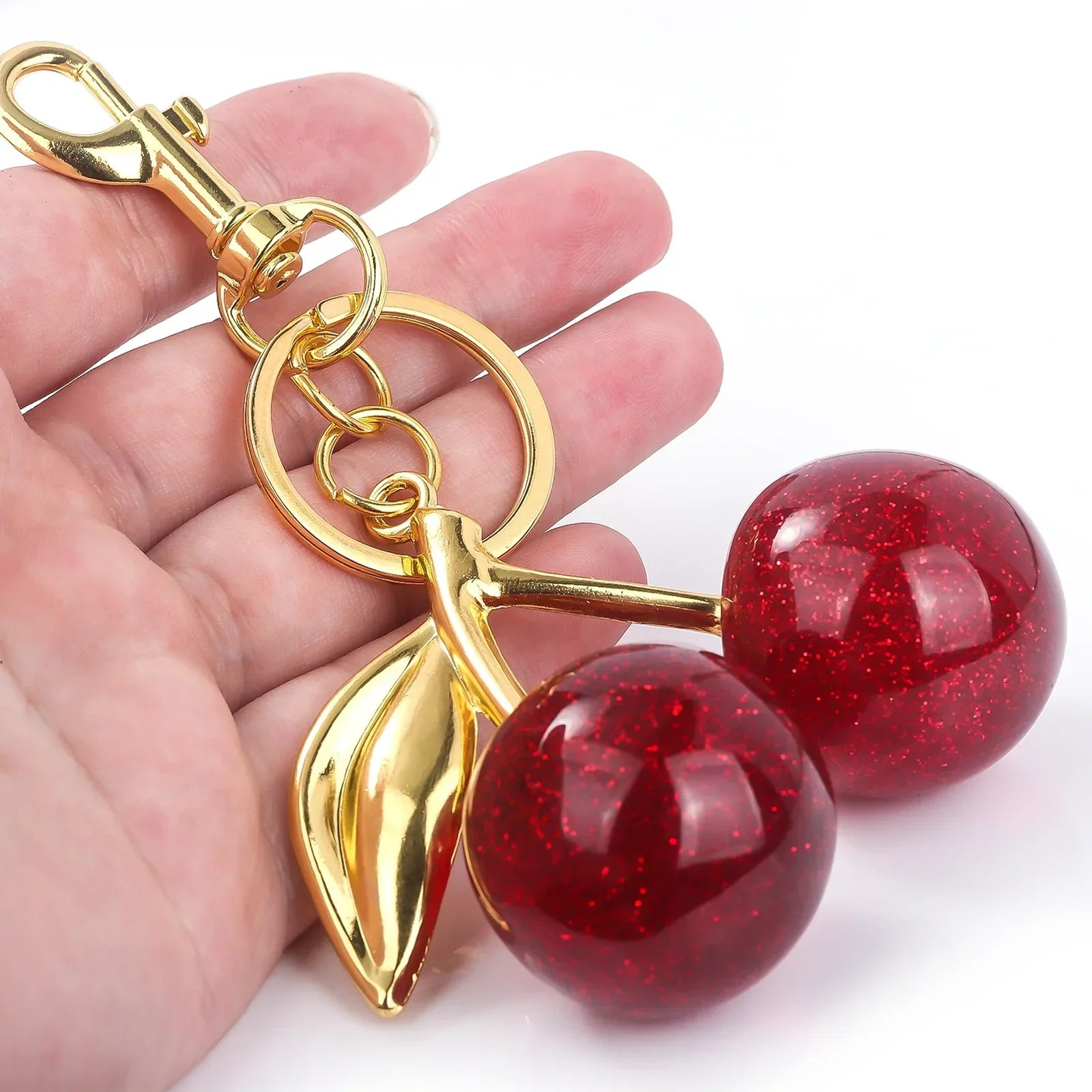 Vintage Cherry Keyring