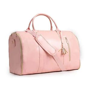 Expandable Leather Travel Bag